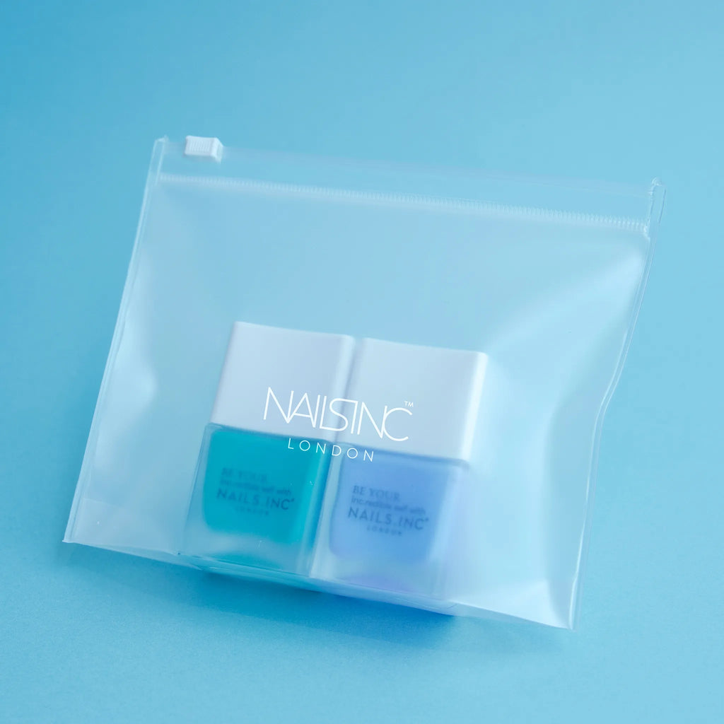 7/14(金)数量限定発売｜指先を海のブルーで彩るクリアポーチ付きスペシャルデュオ NAILS INC Japan official site